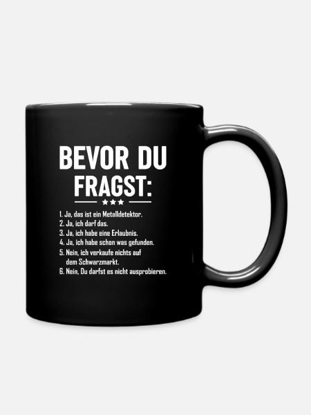 Sondengänger Sondler - Tasse einfarbig - Schwarz
