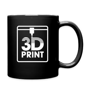 3D Drucker Geschenkidee Computer Nerd Bastler - Tasse einfarbig - Schwarz - Rechts