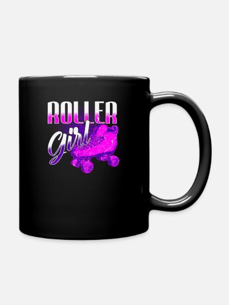 Femme patins à roulettes - Mug uni - noir