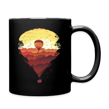 L'appel de la distance - ballon à air chaud, liberté - Mug uni - noir - Droite