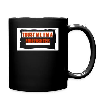 Héros des pompiers - Mug uni - noir - Droite