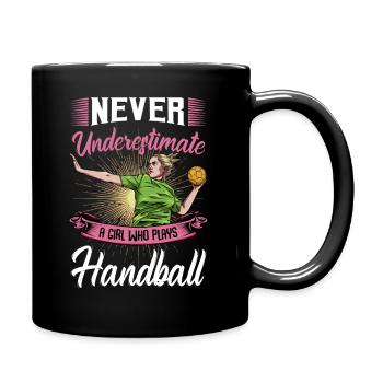 Déclaration de handballwoman - Mug uni - noir - Droite
