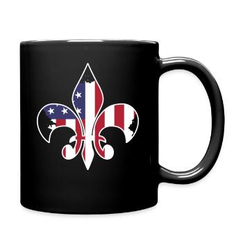Scouting USA Flagge - Tasse einfarbig - Schwarz - Rechts