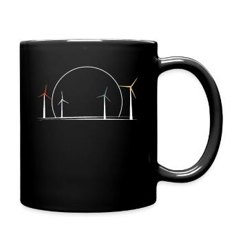 moulin à vent - Mug uni - noir - Droite