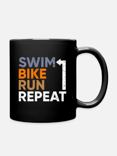 Triathlon gift idea - Full Colour Mug - black