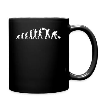 E-Gitarre Evolution Musiker Gitarre Geschenk - Tasse einfarbig - Schwarz - Rechts