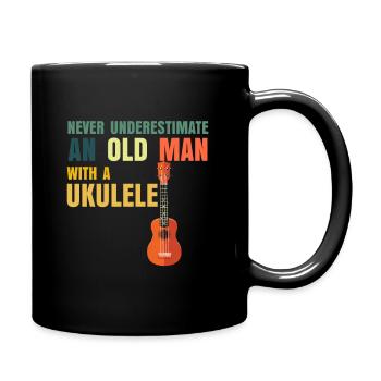 Ukulele Papa Opa - Tasse einfarbig - Schwarz - Rechts