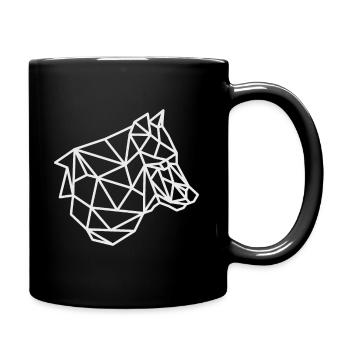 Chasseur de loup - Mug uni - noir - Droite