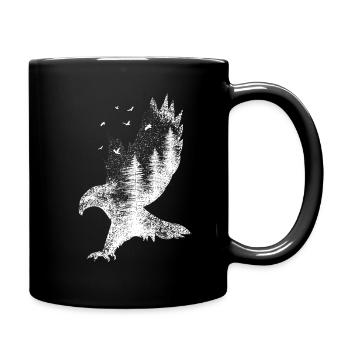 Frei wie ein Vogel! - Tasse einfarbig - Schwarz - Rechts