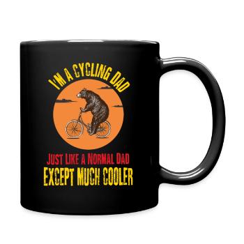 Fahrrad Fahrradfahrer Vater Papa Dad Rennrad MTB - Tasse einfarbig - Schwarz - Rechts