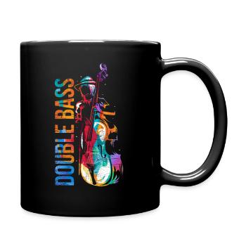 Le cadeau de la contrebasse - Mug uni - noir - Droite