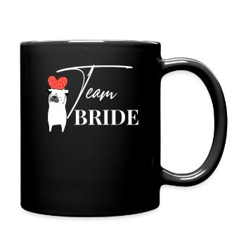 Mariage de l'équipe mariée mariée Pug JGA fête de mariage - Mug uni - noir - Droite