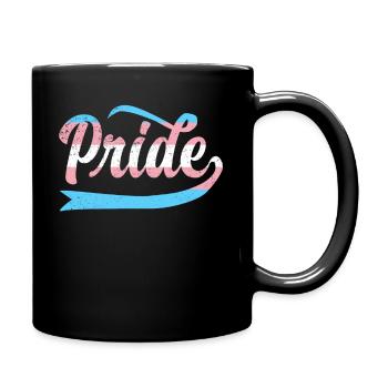 LGBT Rainbow Transgender Pride - Full Colour Mug - black - Right