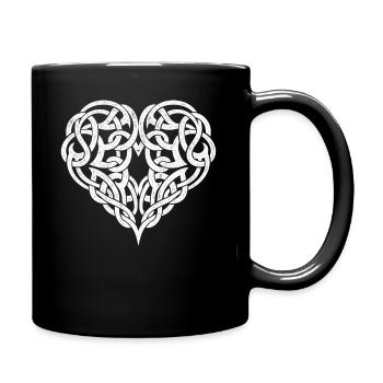 Celtic Heart - Full Colour Mug - black - Right