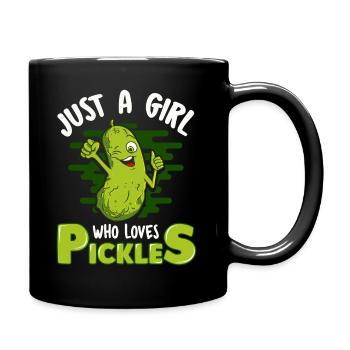 Just A Girl Who Loves Gherkins - Full Colour Mug - black - Right
