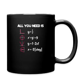 Mathe Lehrer Mathematik Rechnen Schule Geschenk - Tasse einfarbig - Schwarz - Rechts