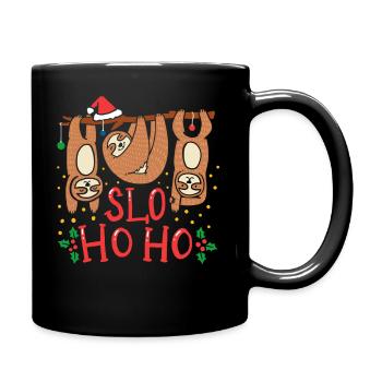 Sloth Weihnachten - Tasse einfarbig - Schwarz - Rechts