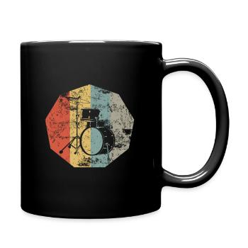 Batterie Rétro Instrument de Musique Cadeau - Mug uni - noir - Droite