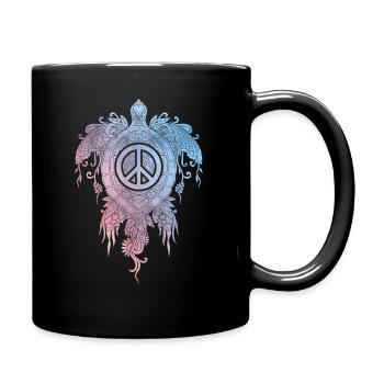 turtle peace day - Full Colour Mug - black - Right