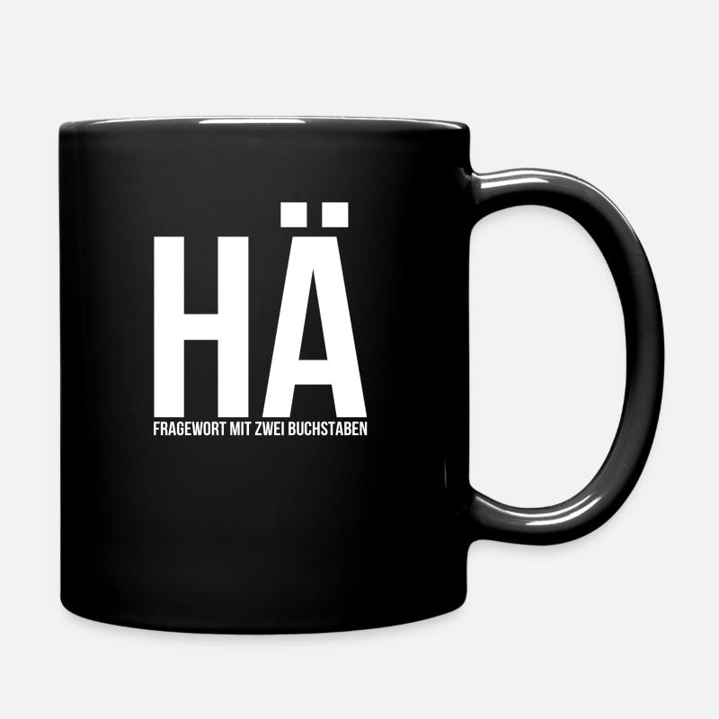 Hä - Tasse einfarbig - Schwarz