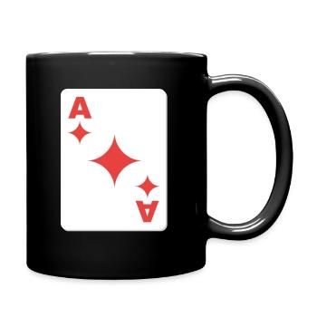 carte à jouer gros as - Mug uni - noir - Droite