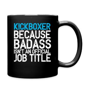 Kickboxing Kickboxen - Tasse einfarbig - Schwarz - Rechts