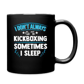 Kickboxing Kickboxen - Tasse einfarbig - Schwarz - Rechts