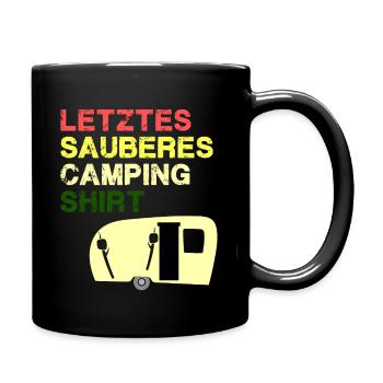 Letztes sauberes Camping Shirt - Tasse einfarbig - Schwarz - Rechts