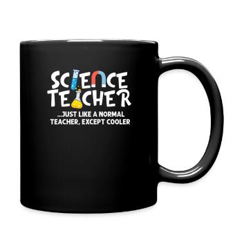 Wissenschaft Lehrer - Tasse einfarbig - Schwarz - Rechts