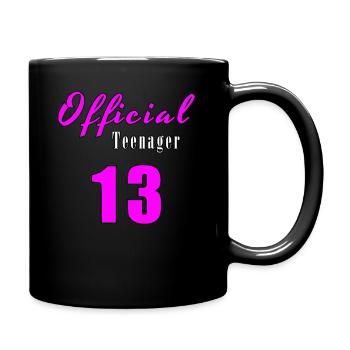 Offiziell Teenager - Tasse einfarbig - Schwarz - Rechts