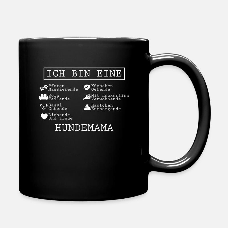 Hundemama - Tasse einfarbig - Schwarz