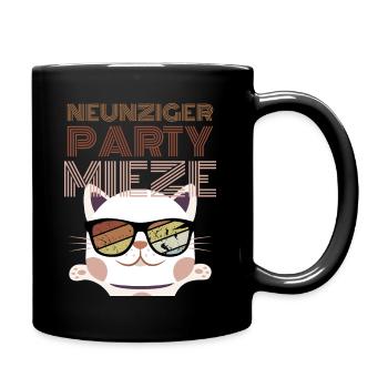 90er Party Mieze 90er Jahre Outfit Motto Party - Tasse einfarbig - Schwarz - Rechts