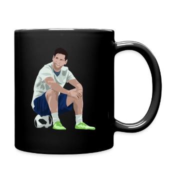 Ballon de foot - Mug uni - noir - Droite