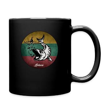 Lithuanian Fishermen. Cool Lietuva - Tasse einfarbig - Schwarz - Rechts