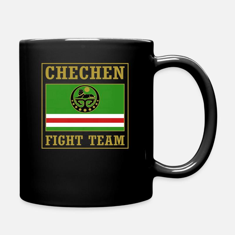 Équipe de lutte de Tchétchénie. Drapeau tchétchène - Mug uni - noir