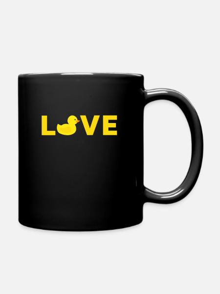 Badeente Gummiente - Tasse einfarbig - Schwarz