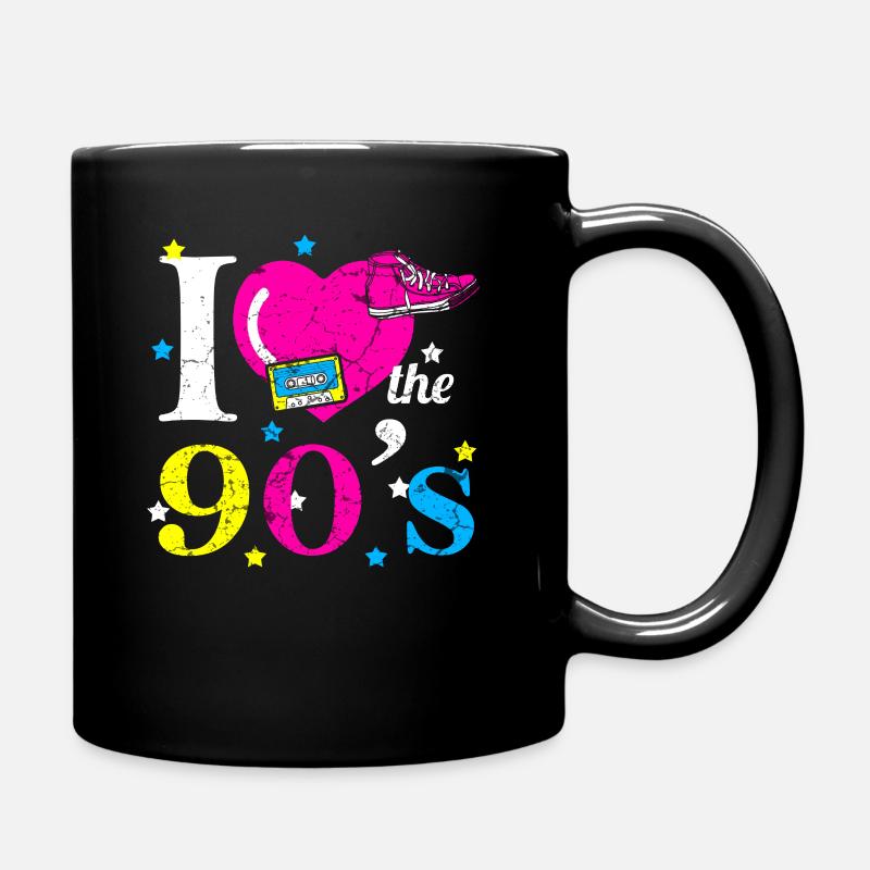 90er Jahre - Tasse einfarbig - Schwarz