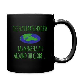 Flache Erde Astrologie Flat Earth Erde Geschenk - Tasse einfarbig - Schwarz - Rechts