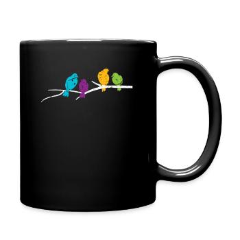 Oiseaux - Mug uni - noir - Droite