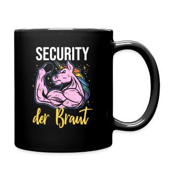 Security of the Bride Unicorn JGA Security Service - Full Colour Mug - black - Right