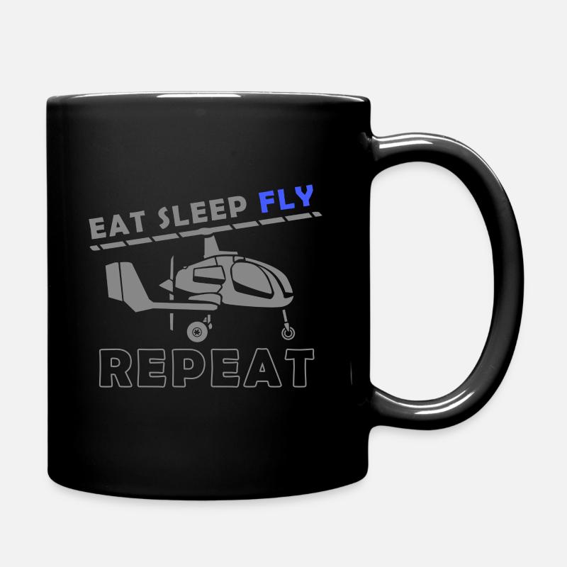 Gyrocopter Gyroplane Ultralight - Mug uni - noir