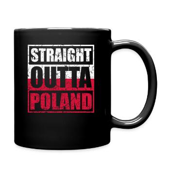 Straight Outta Poland Poland Polska - Full Colour Mug - black - Right