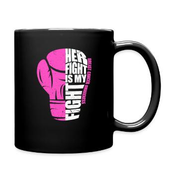 Brustkrebs Breast Cancer Brust Krebs Geschenk - Tasse einfarbig - Schwarz - Rechts
