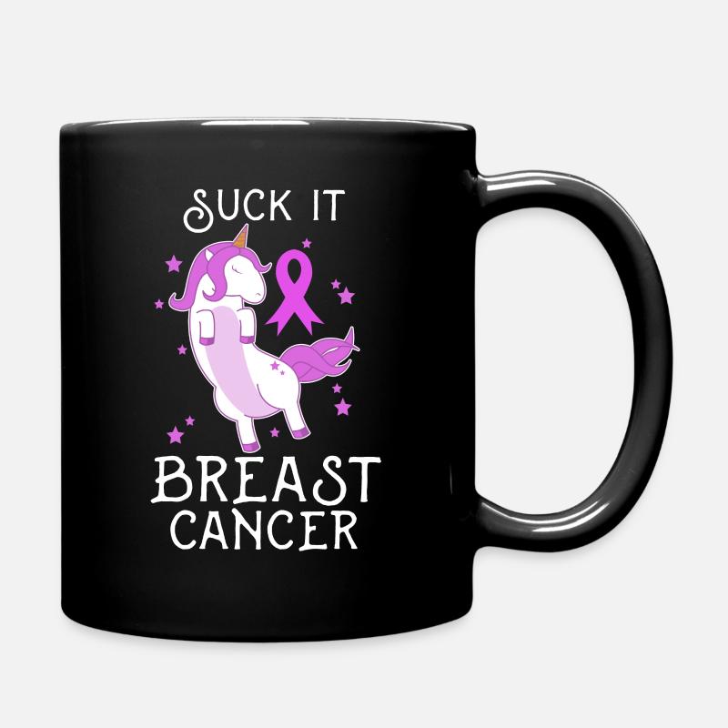 Idée cadeau licorne cancer du sein - Mug uni - noir