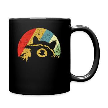 The Troublemaker Raccoon - Full Colour Mug - black - Right