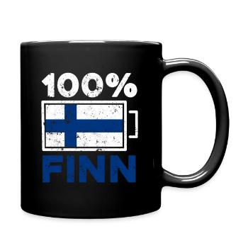 Finnland Identität - Tasse einfarbig - Schwarz - Rechts