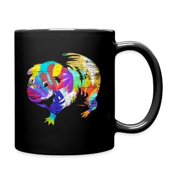 Cadeau cochon d'Inde - Mug uni - noir - Droite
