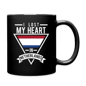 Amoureux des pays-bas - Mug uni - noir - Droite