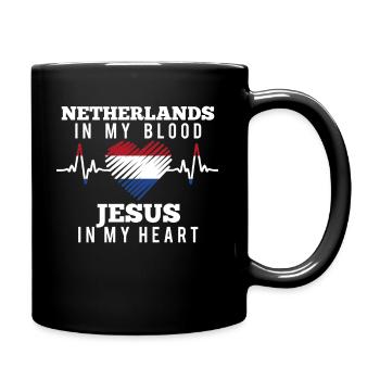 Netherlands Jesus - Full Colour Mug - black - Right