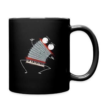 Cool Piano Akkordeon Skizze Kunstinstrument Gesche - Tasse einfarbig - Schwarz - Rechts